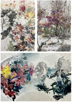 New Oriental Brush Painting: Creative Ink Landscapes and Flowers