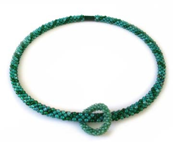 Right Angle Weave Beaded Rope Necklace