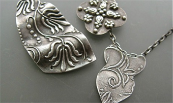 Molded Metal Clay Medallions- New!