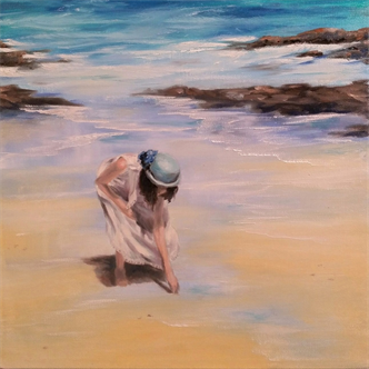 Joy of Painting- Girl on Beach