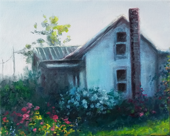 Joyfully Painting In Oil- Cottage