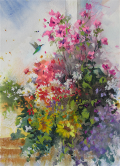 Watercolor/Pastel- Impressionist Flowers