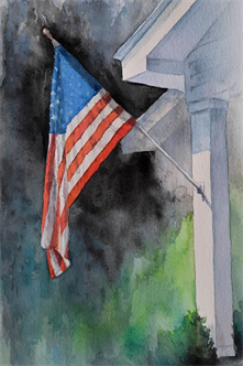 Joyfully Painting in Watercolor- Flag