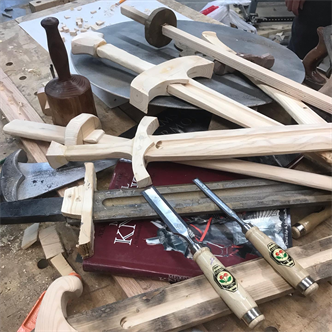 ONSITE: Basic Woodworking: Wooden Swords + Shields (Adults and Youth 7+ with Registered Adult)