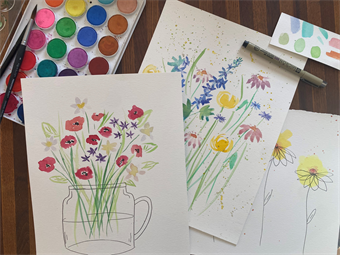 ONSITE:  Watercolor Flowers for the Absolute Beginner